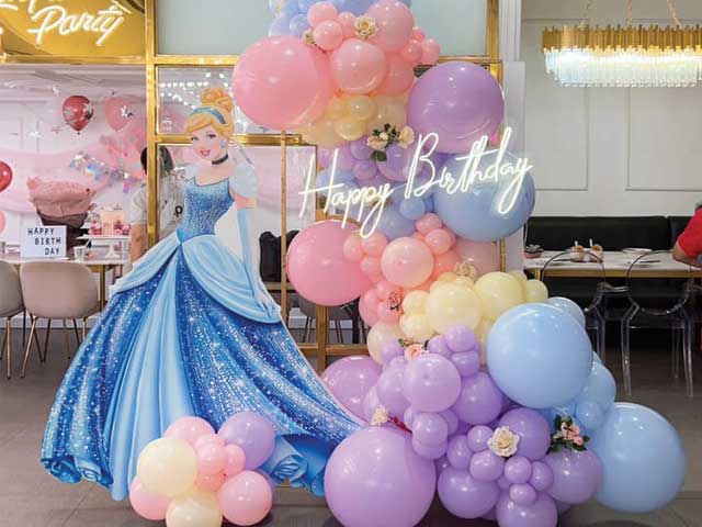 Trang trí tiệc sinh nhật Disney princess
