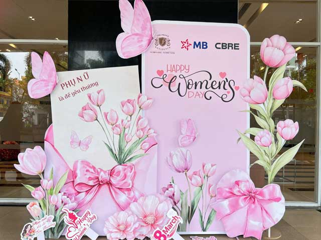 Backdrop 8/3 Cho Ngân Hàng MB