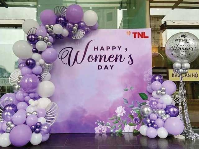 Trang trí backdrop sự kiện ngày Quốc tế phụ nữ