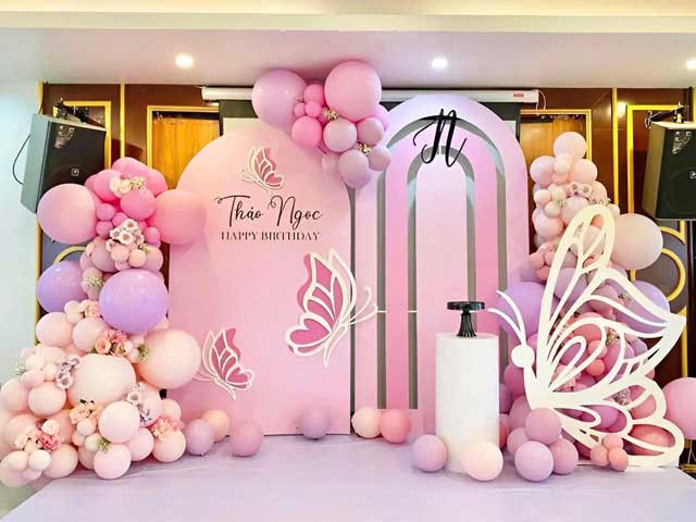 Bóng bay trang trí đầy tháng, thôi nôi cho bé