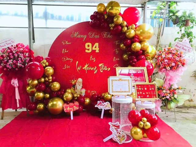 Dịch Vụ Trang Trí Bong Bóng Mừng Thọ
