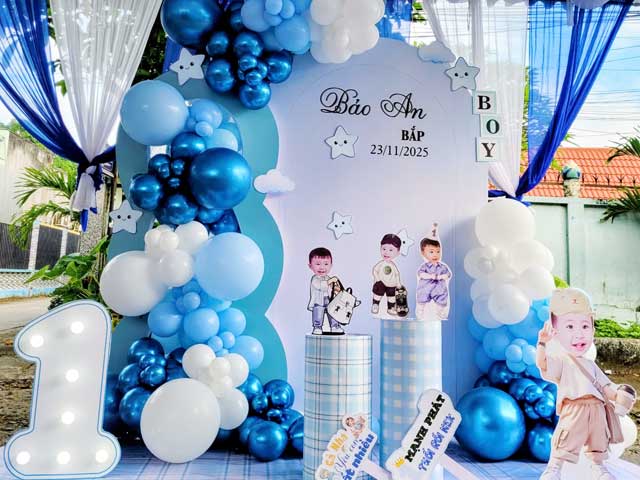 Trang Trí Sinh Nhật Chủ Đề Dễ Thương Cho Bé Trai Trang Trí Sinh Nhật Chủ Đề Dễ Thương Cho Bé Trai