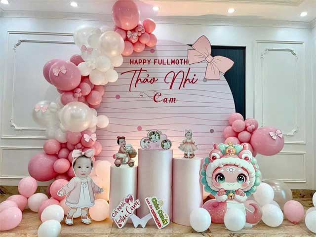 Concept Thôi Nôi Bé Gái Tuổi Tỵ Tại Nhà