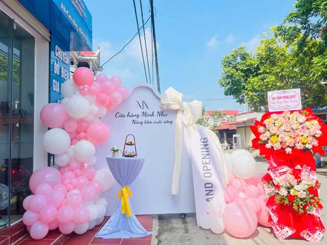 Cổng chào bong bóng khai trương spa
