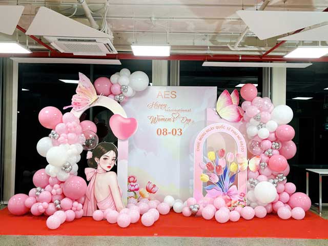 Decor 8/3 Đẹp Cho Công Ty AES