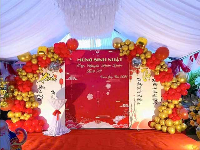 Backdrop Tiệc Mừng Thọ Đẹp Backdrop Tiệc Mừng Thọ Đẹp