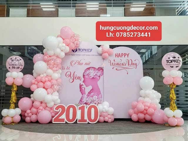 Dịch vụ trang trí backdrop 8/3 tại Bình Dương