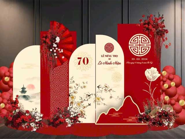 Trang Trí Mừng Thọ Giá Rẻ Bình Dương Cũ