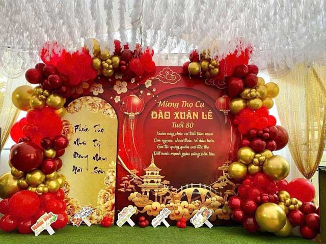 Mẫu Trang Trí Mừng Thọ Cho Ông Bà