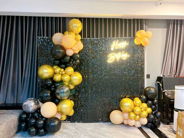 Mẫu rèm sequin đẹp cho sinh nhật