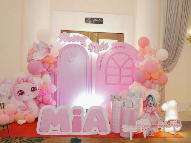 Mẫu Trang Trí Decor Thôi Nôi Bé Gái