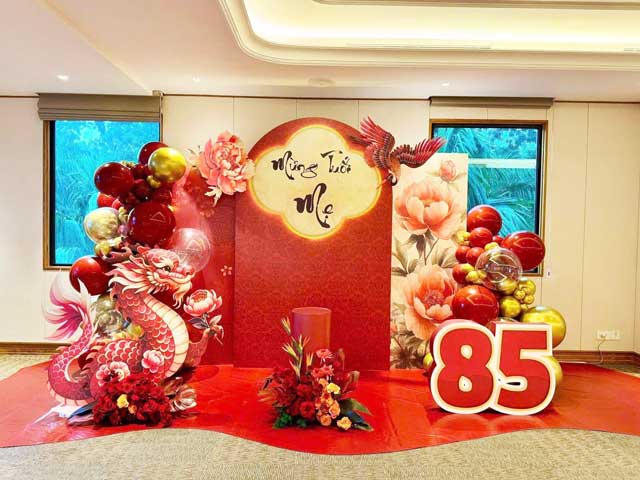 Décor Tiệc Mừng Thọ Tại Nhà Đẹp