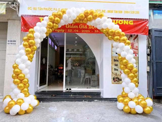 cổng bong bóng khai trương cửa hàng đơn giản giá rẻ