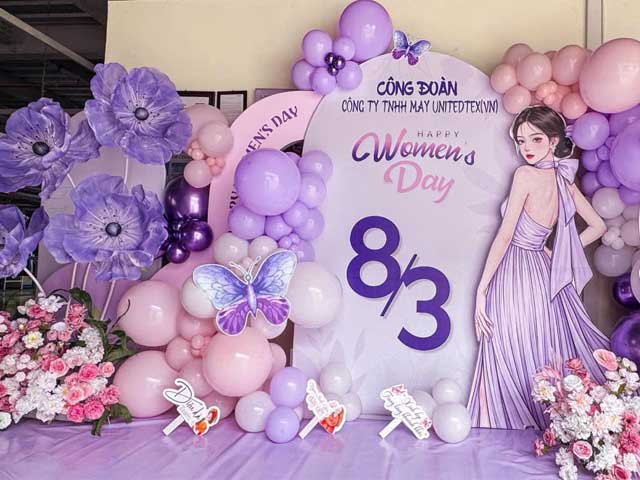 Phông Nền Decor 8/3 Check In Đẹp