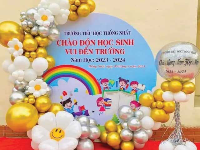 Phông nền backdrop cho buổi lễ khai giảng