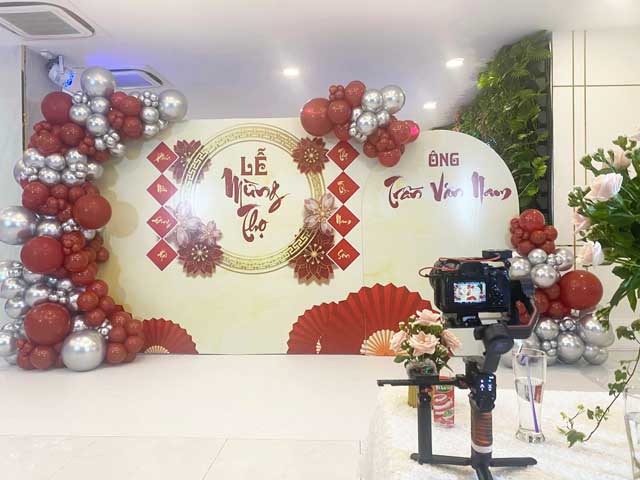 Phông Nền Mừng Thọ Đẹp