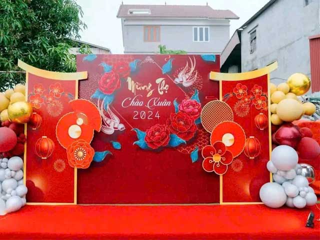 Thi Công Backdrop Lễ Mừng Thọ