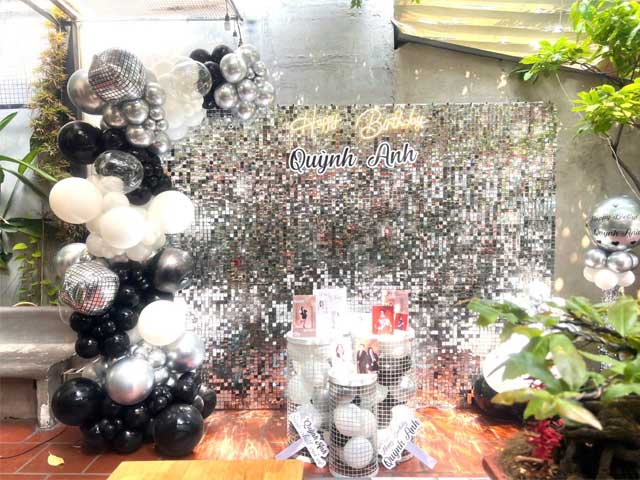 Rèm sequin giá rẻ trang trí tiệc sinh nhật