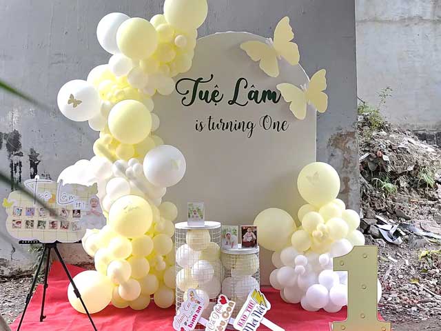 Set Trang Trí Thôi Nôi Tuổi Tỵ Đẹp Tại Nhà