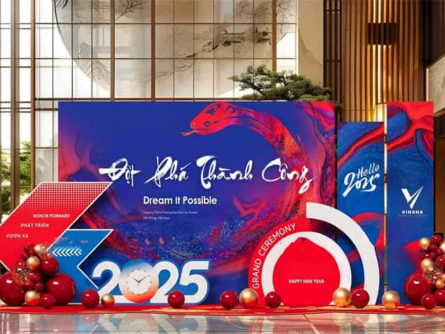 Thi Công Backdrop Sự Kiện Cuối Năm 2025 Ấn Tượng