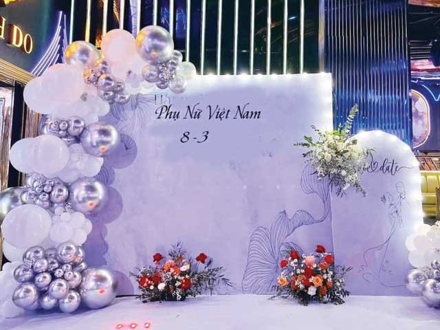 Thi công backdrop sự kiện ngày phụ nữ Việt Nam