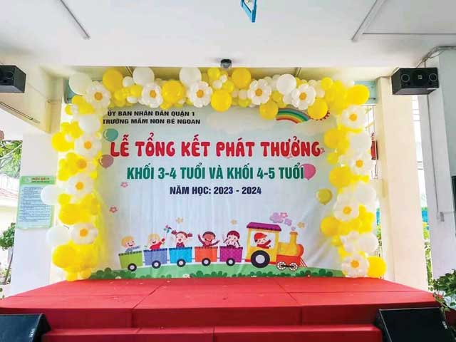 Thiết kế cổng bóng lễ khai giảng