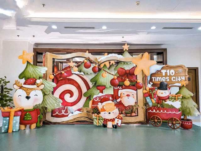 Thiết kế và thi công backdrop Noel sáng tạo