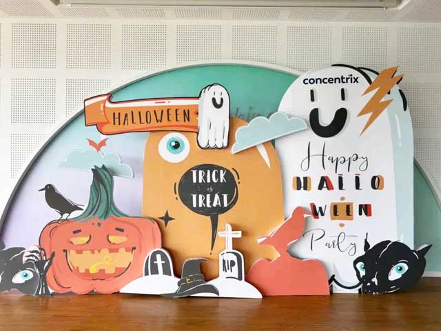 Thuê dịch vụ trang trí backdrop Halloween