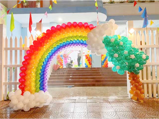 Trang Trí Cổng Bong Bóng Lễ Tổng Kết