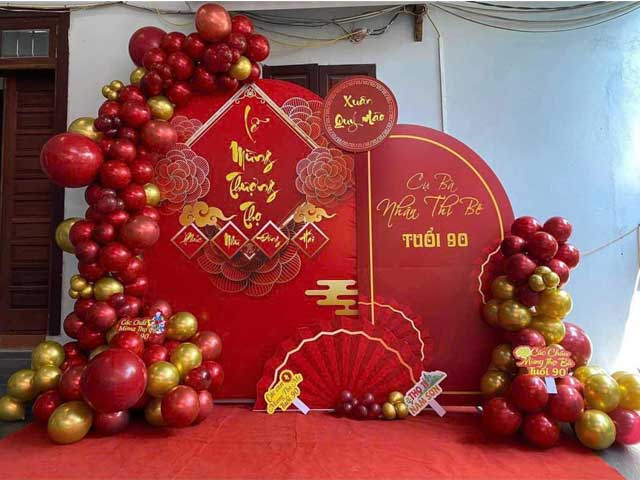 Backdrop Tổ Chức Tiệc Thượng Thọ