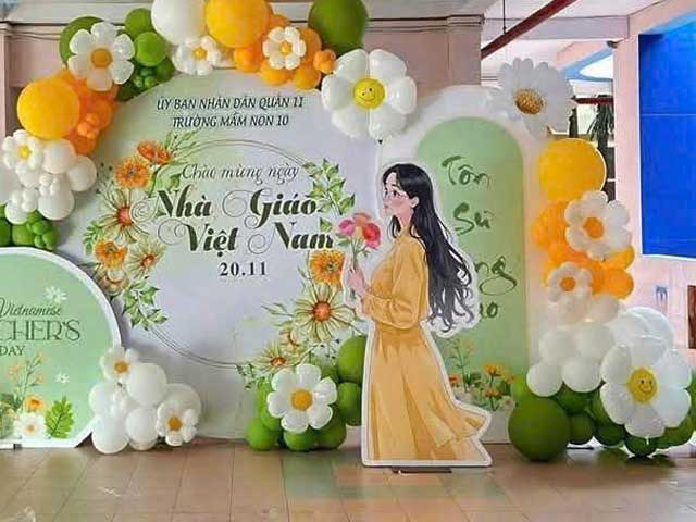 Trang trí ngày Nhà giáo Việt Nam