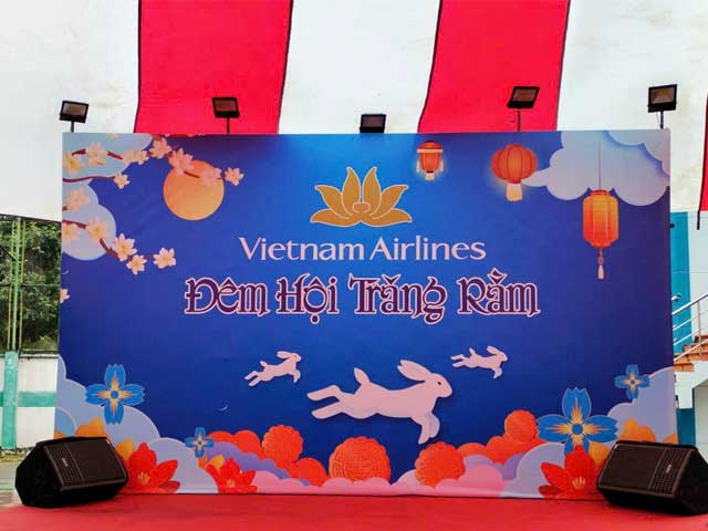 Trang trí sân khấu trung thu đẹp Trang trí sân khấu trung thu đẹp