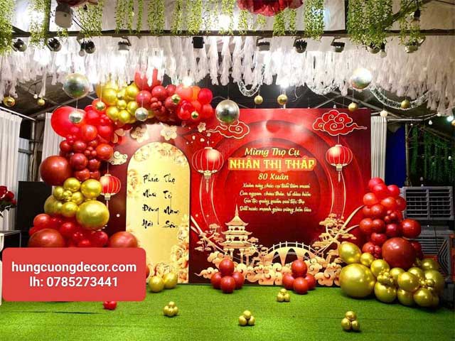 Backdrop Mừng Thọ Cho Ông