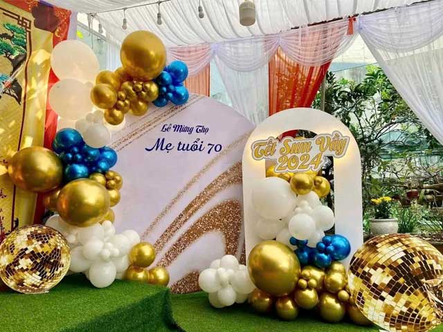 Trang Trí Sân Khấu Mừng Thọ Tại Nhà