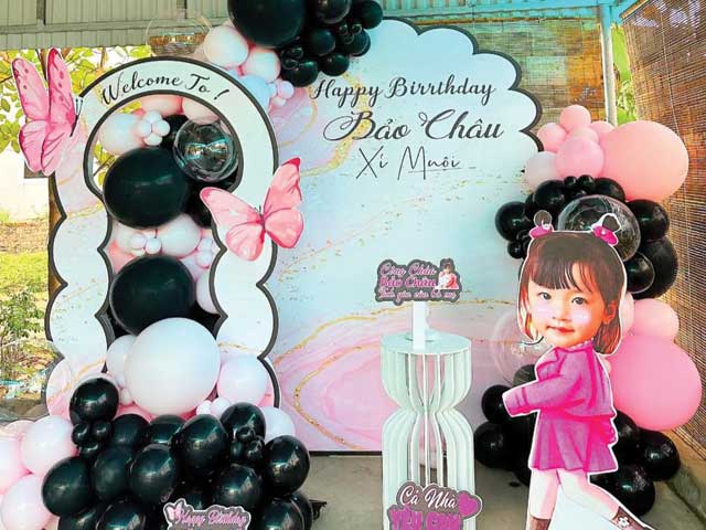 Trang trí sinh nhật cho bé gái tại Thủ Dầu Một