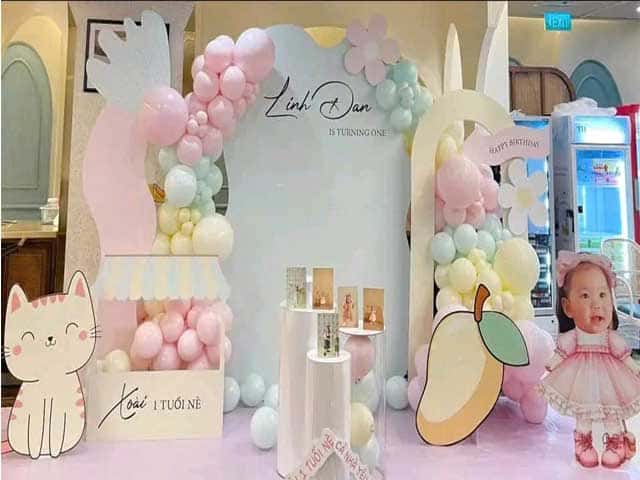 Cách trang trí tiệc đầy tháng đẹp