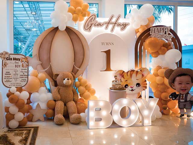 Trang trí backdrop tiệc sinh nhật cho bé tại Gò Vấp