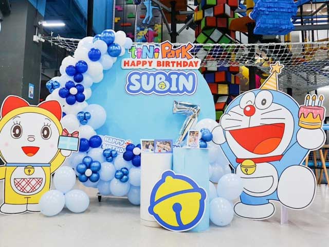 Trang trí sinh nhật cho bé chủ đề doraemon