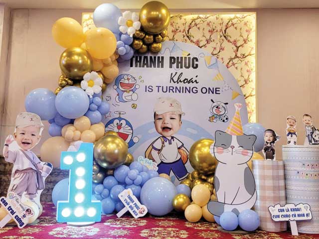 Trang Trí Thôi Nôi Bé Trai Chủ Đề Con Giáp Trang Trí Thôi Nôi Bé Trai Chủ Đề Con Giáp