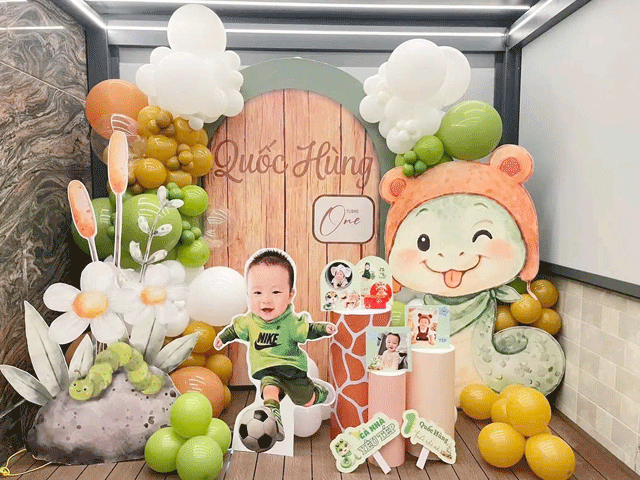 Trang Trí Thôi Nôi Bé Trai Phong Cách Hiện Đại