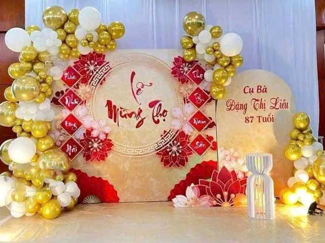 Mẫu Trang Trí Mừng Thọ Đẹp