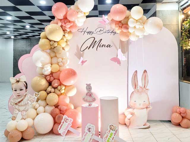 Trang Trí Tiệc Thôi Nôi Cho Bé Gái